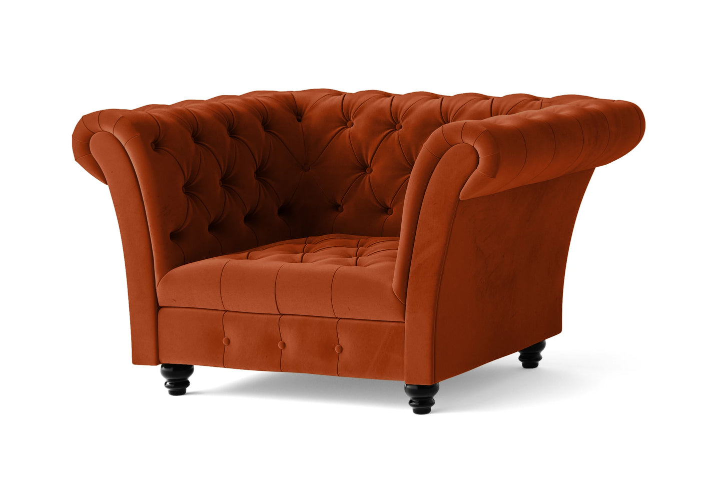 Civita Armchair Orange Velvet