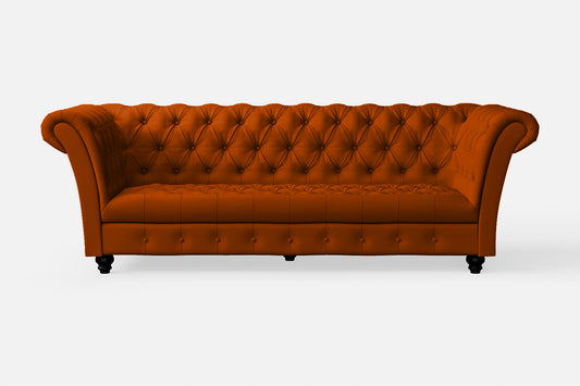 Civita 2 Seater Sofa Orange Leather