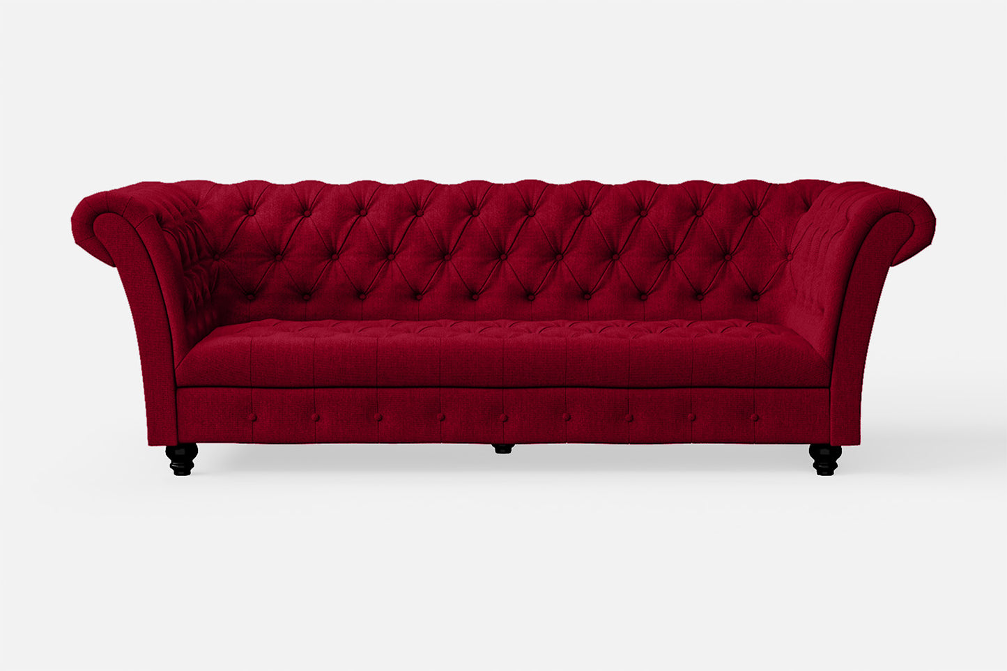 Civita 2 Seater Sofa Red Linen Fabric