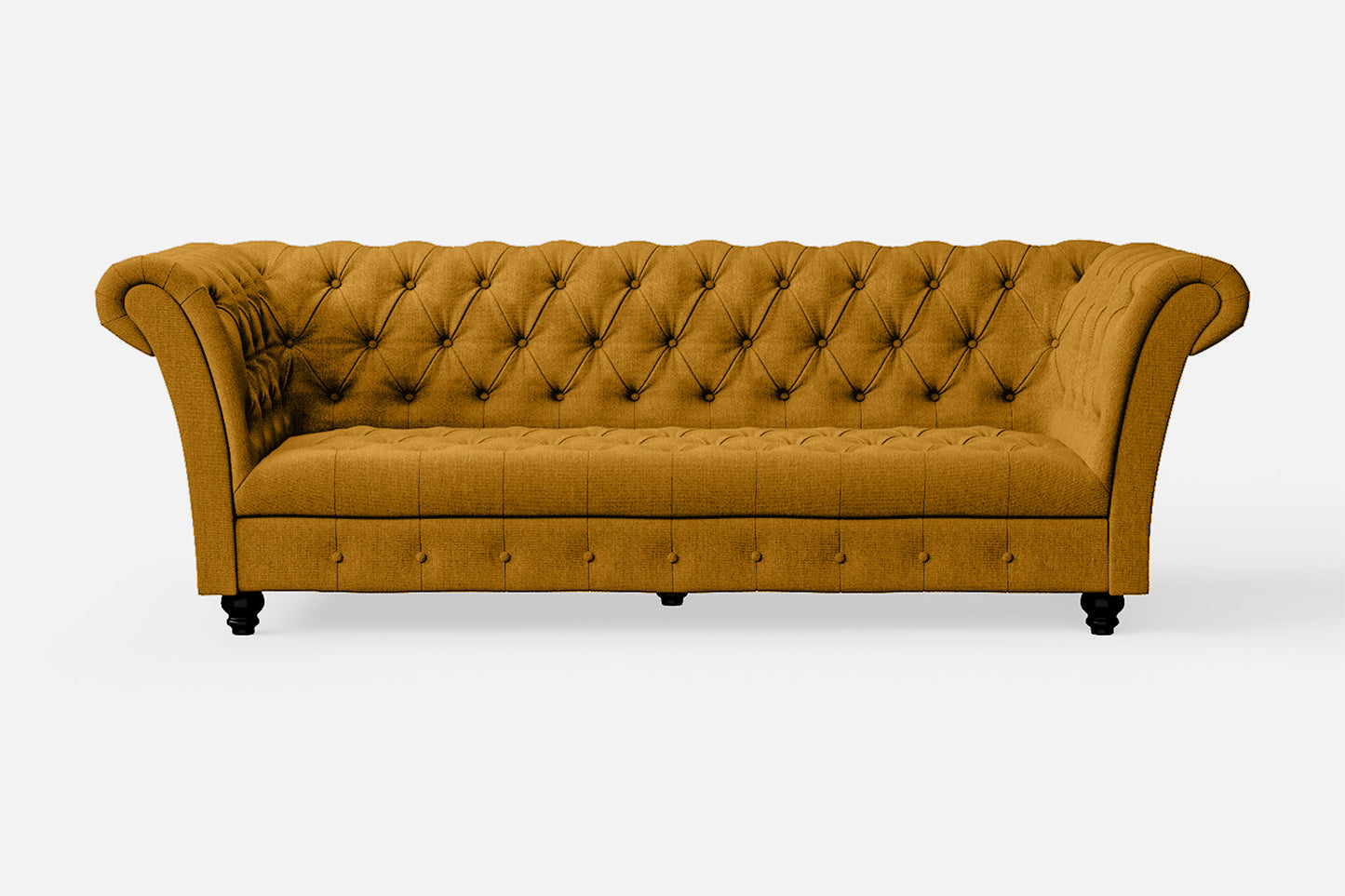 Civita 2 Seater Sofa Yellow Linen Fabric