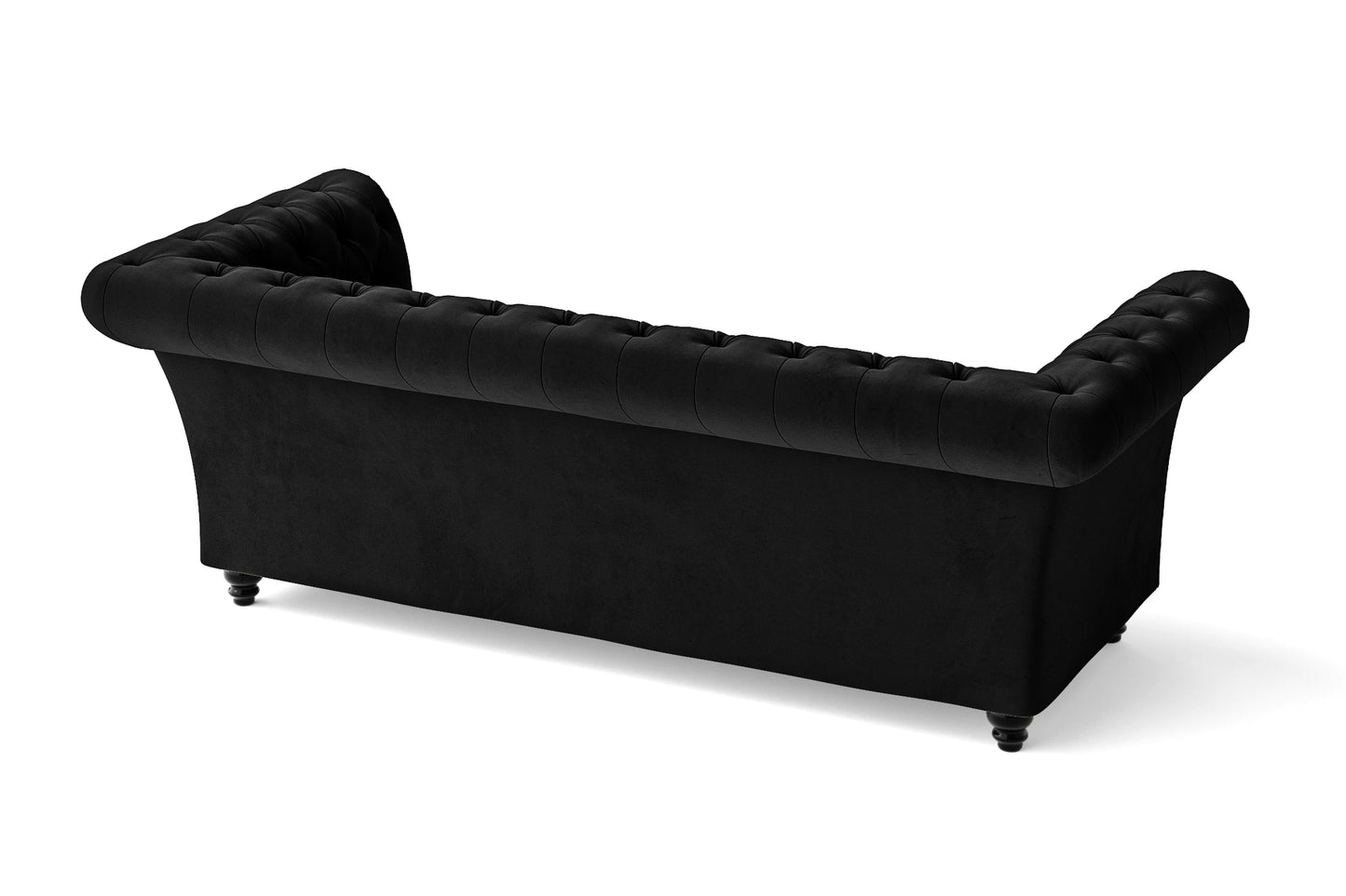 Civita 2 Seater Sofa Black Velvet