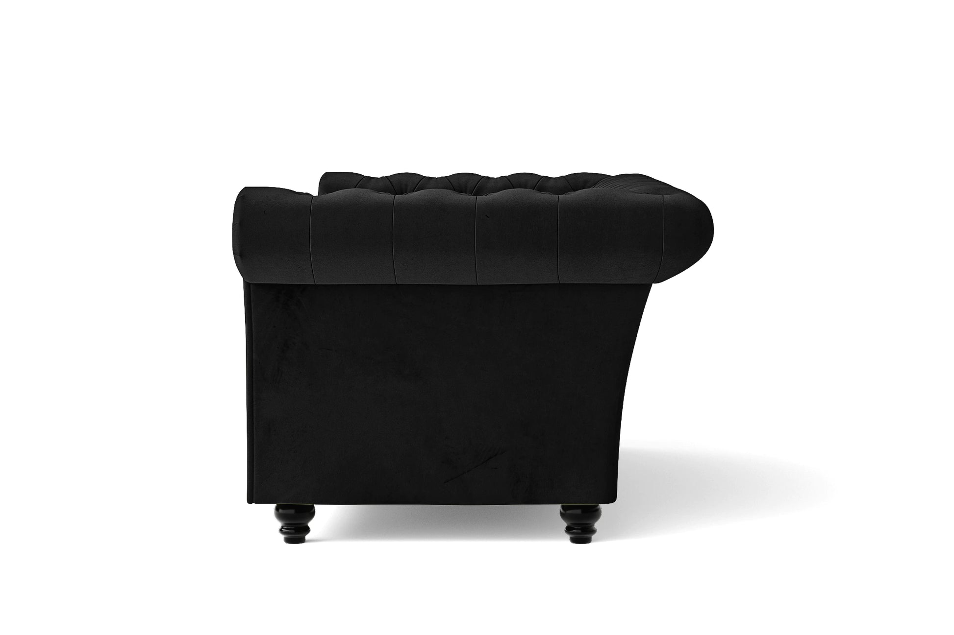 Civita 2 Seater Sofa Black Velvet