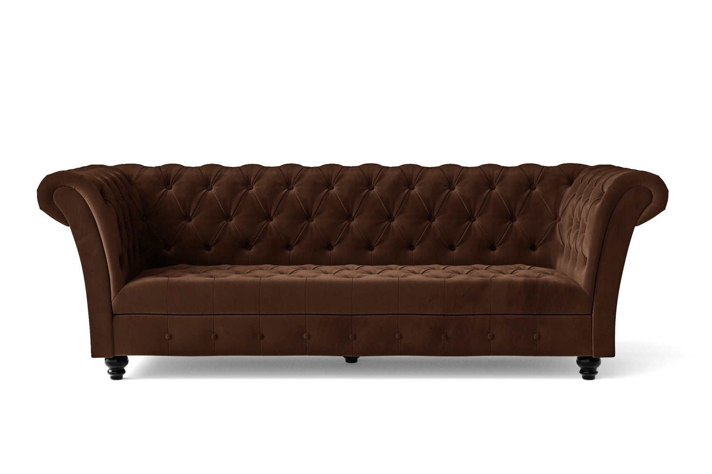 Civita 2 Seater Sofa Coffee Brown Velvet