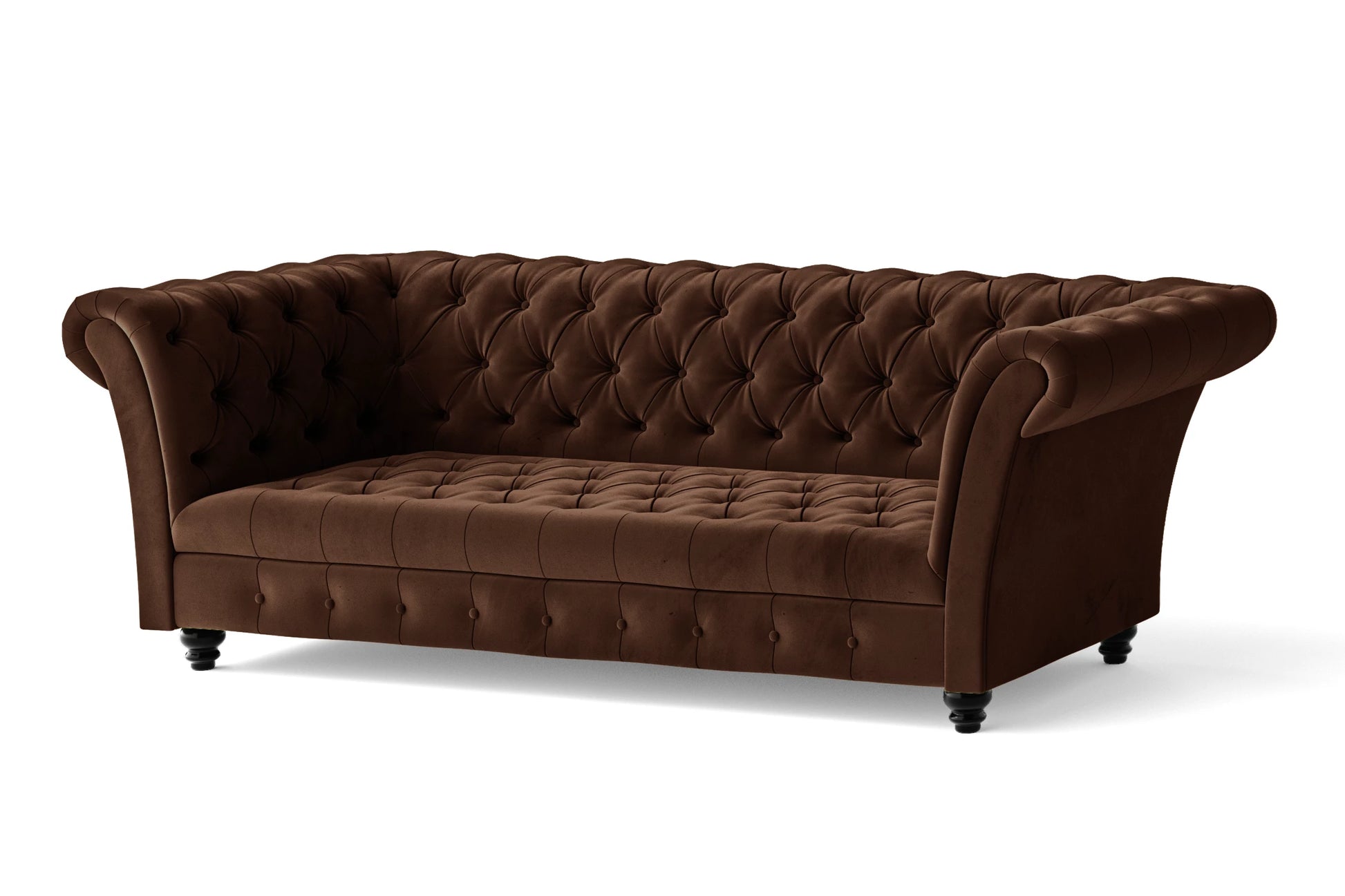 Civita 2 Seater Sofa Coffee Brown Velvet