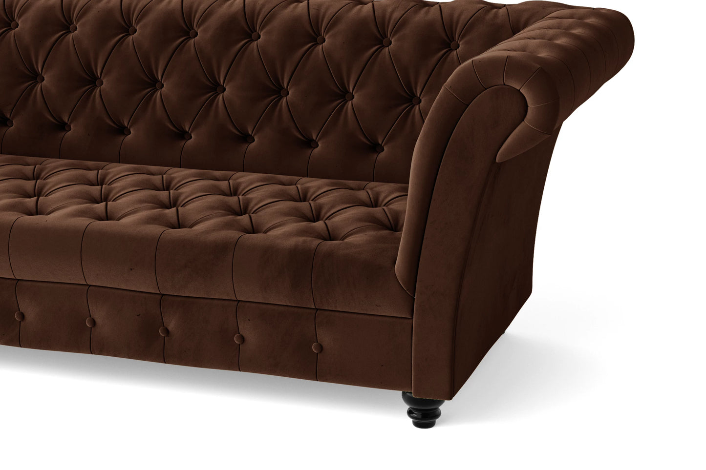 Civita 2 Seater Sofa Coffee Brown Velvet