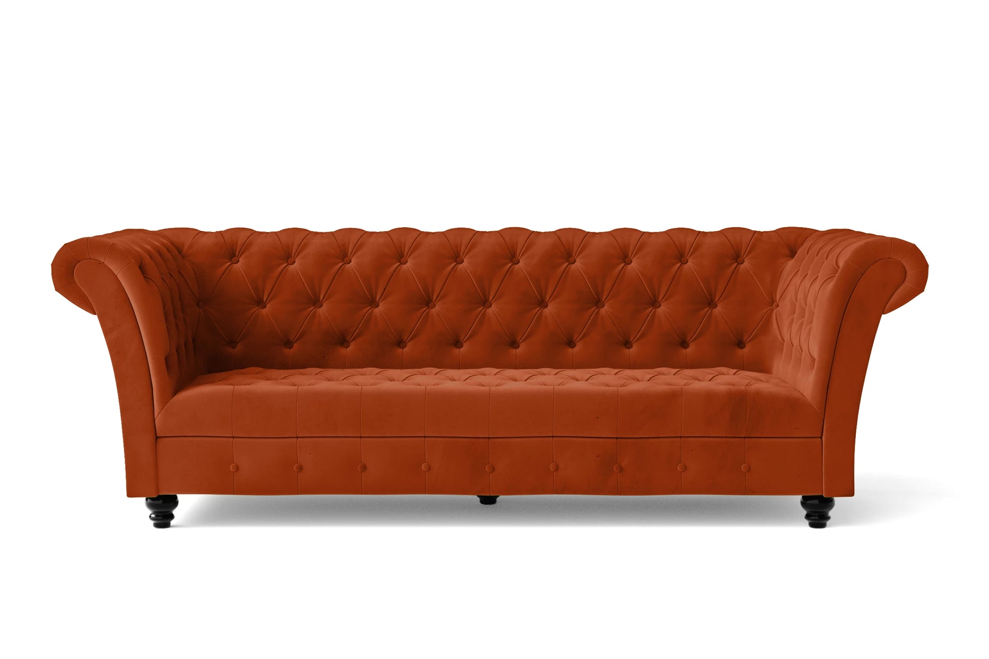 Civita 2 Seater Sofa Orange Velvet