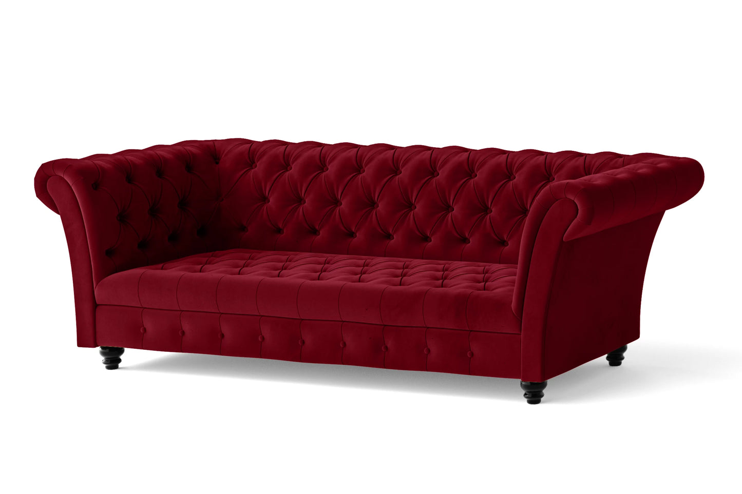 Civita 2 Seater Sofa Red Velvet