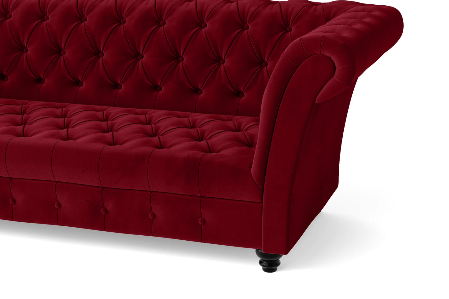 Civita 2 Seater Sofa Red Velvet