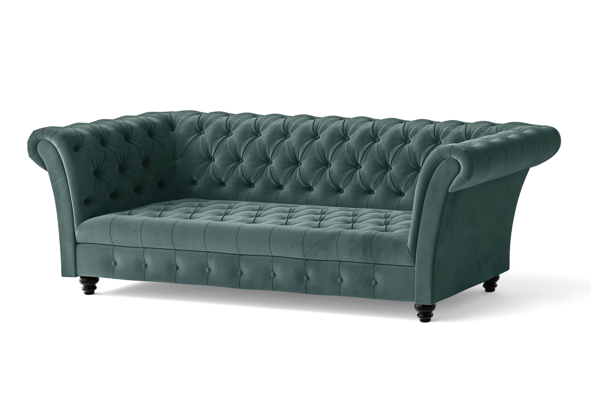 Civita 2 Seater Sofa Teal Velvet