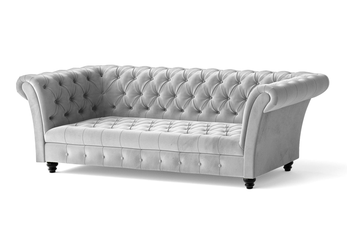 Civita 2 Seater Sofa White Velvet