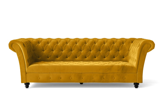 Civita 2 Seater Sofa Yellow Velvet