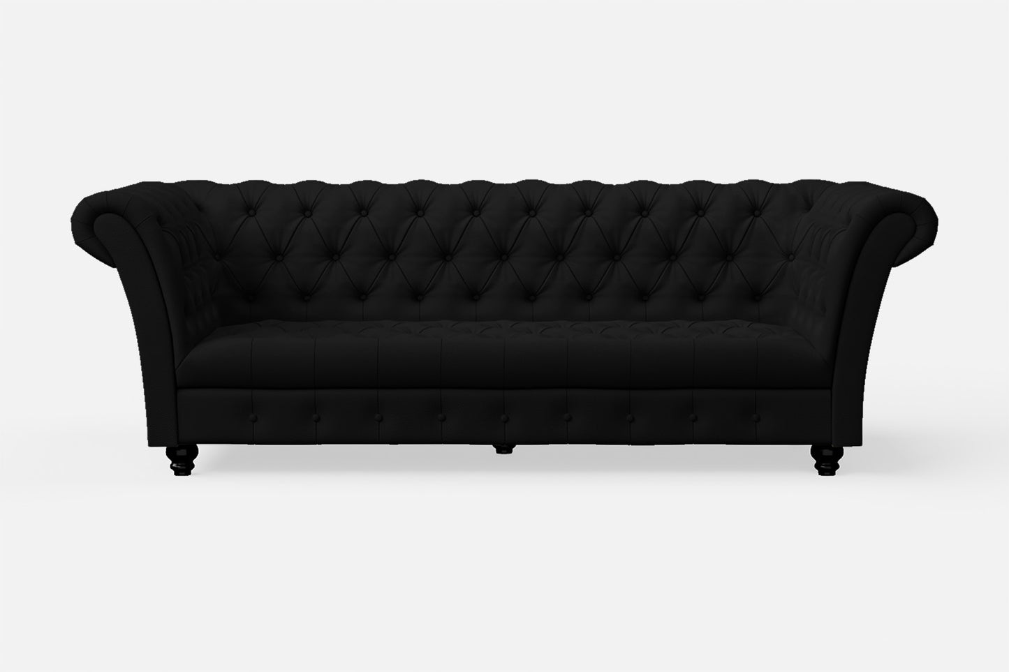 Civita 3 Seater Sofa Black Leather