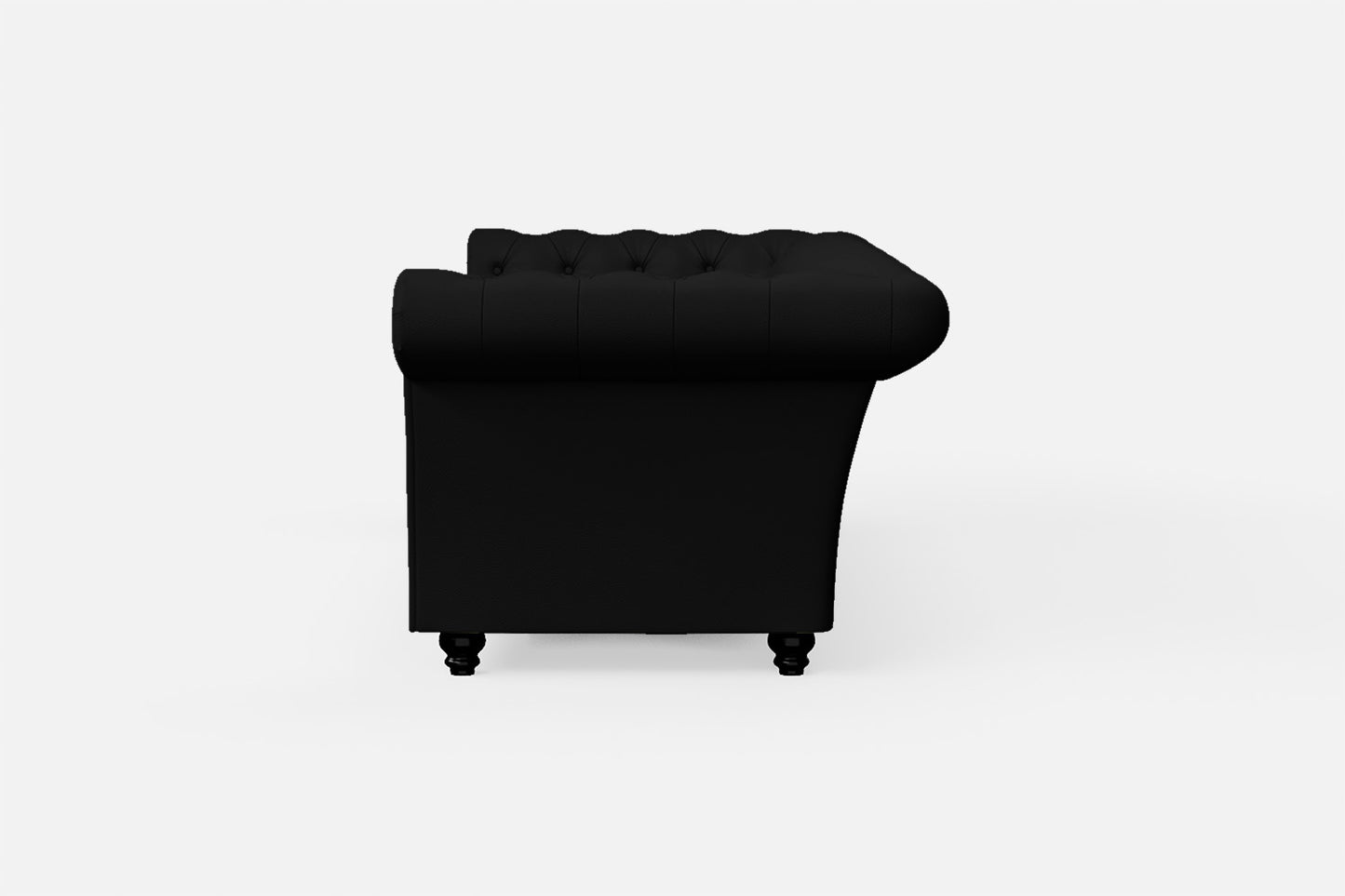 Civita 3 Seater Sofa Black Leather