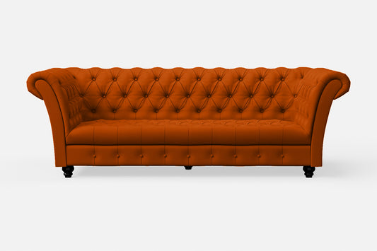 Civita 3 Seater Sofa Orange Leather