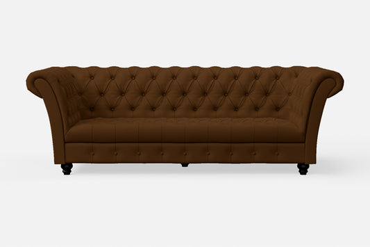 Civita 3 Seater Sofa Walnut Brown Leather