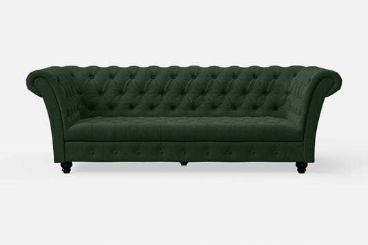 Civita 3 Seater Sofa Forest Green Linen Fabric