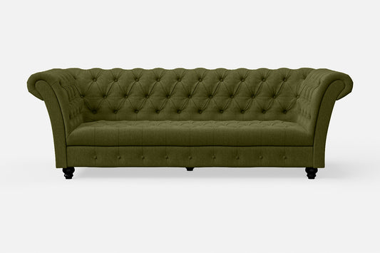 Civita 3 Seater Sofa Olive Linen Fabric