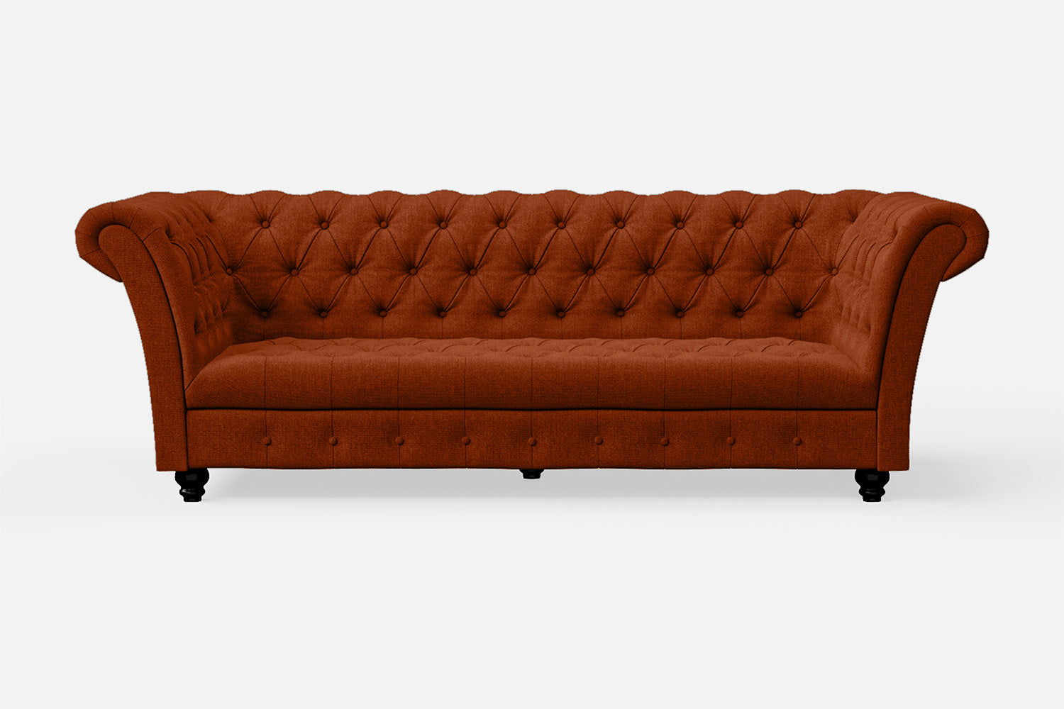 Civita 3 Seater Sofa Orange Linen Fabric