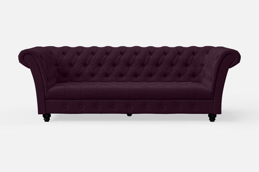 Civita 3 Seater Sofa Purple Linen Fabric