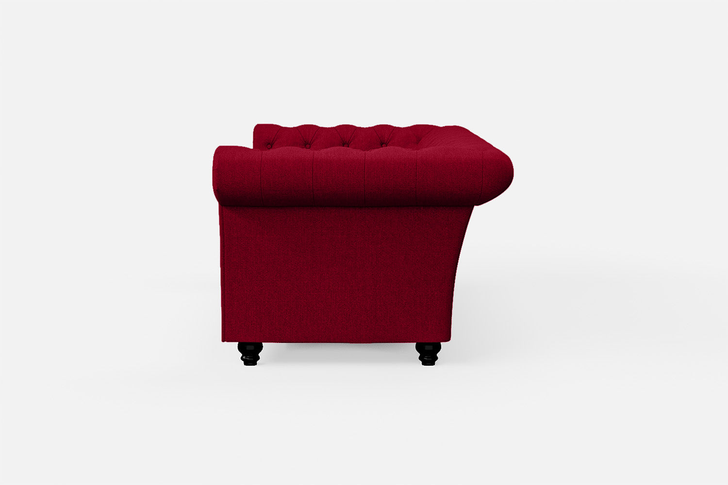 Civita 3 Seater Sofa Red Linen Fabric