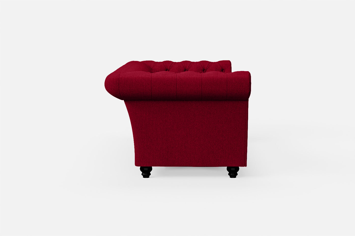 Civita 3 Seater Sofa Red Linen Fabric