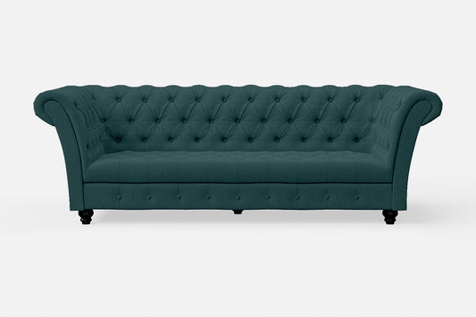 Civita 3 Seater Sofa Teal Linen Fabric