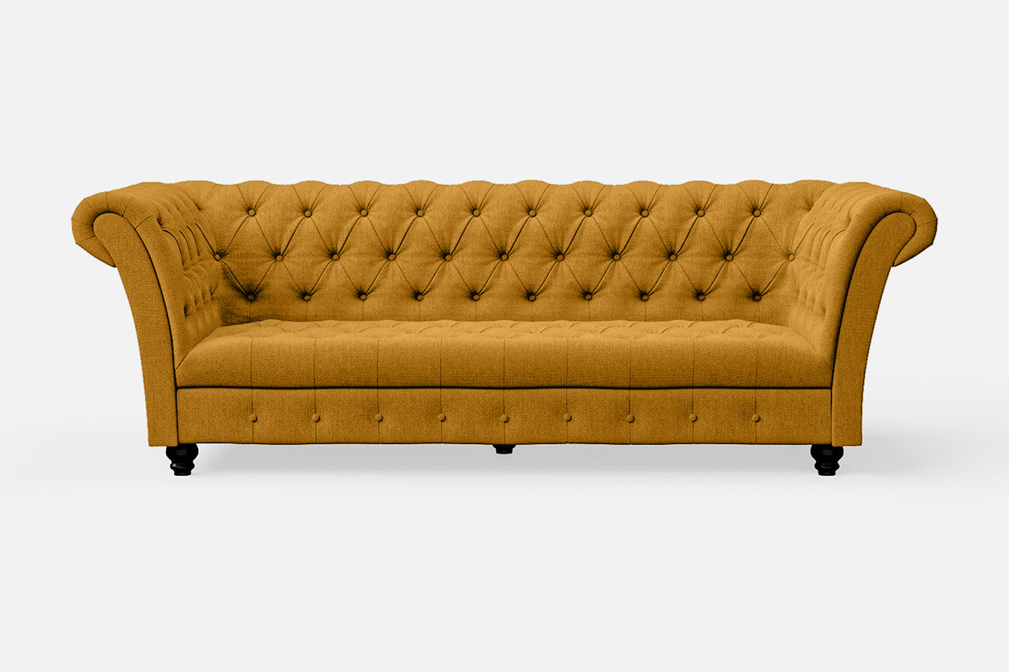 Civita 3 Seater Sofa Yellow Linen Fabric