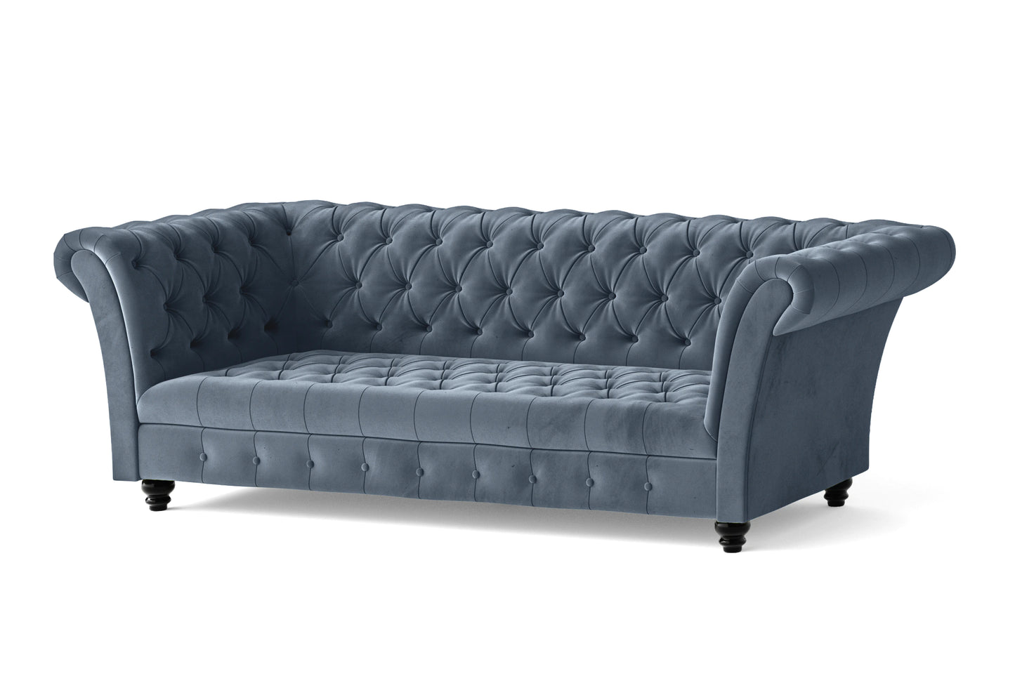 Civita 3 Seater Sofa Baby Blue Velvet