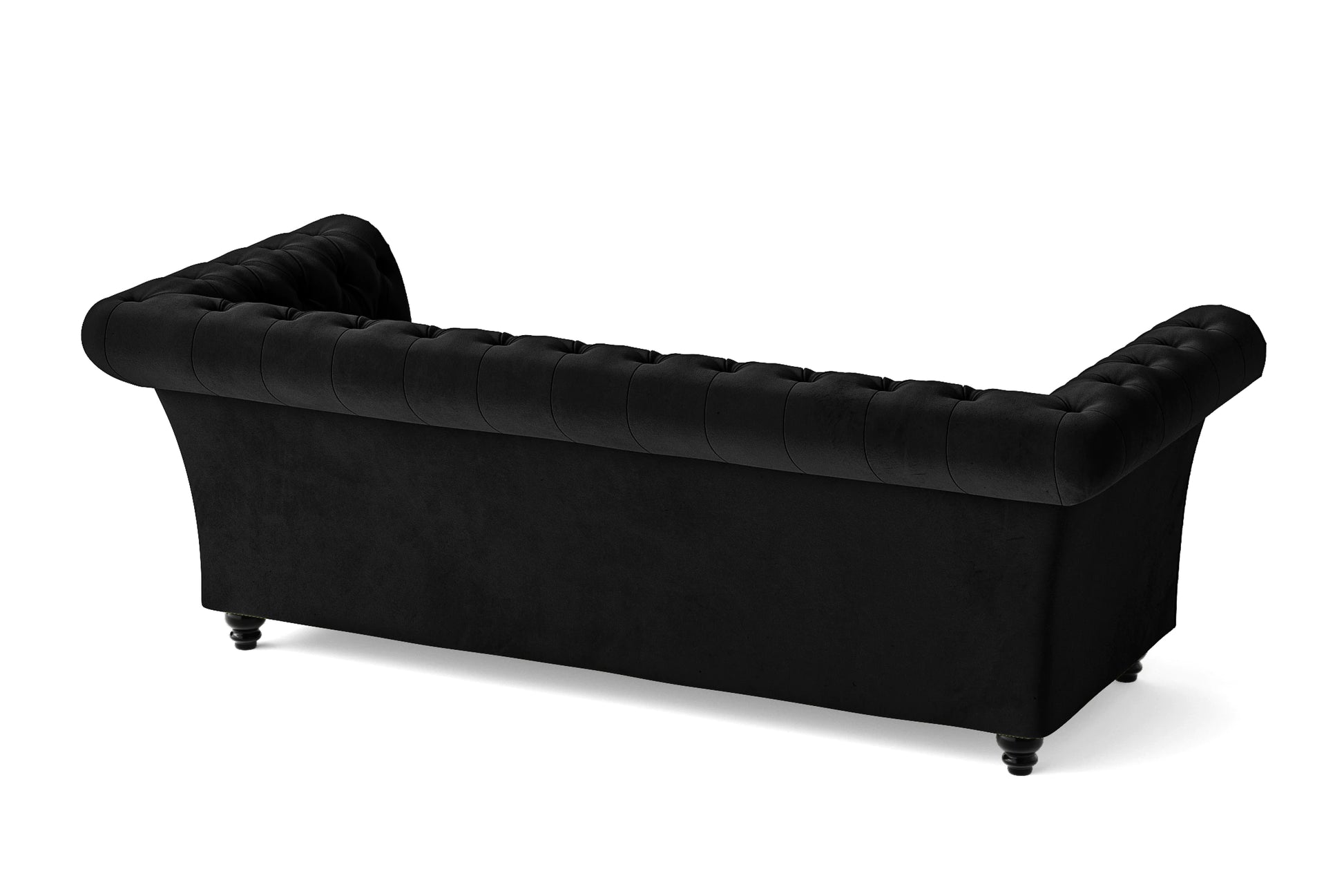 Civita 3 Seater Sofa Black Velvet