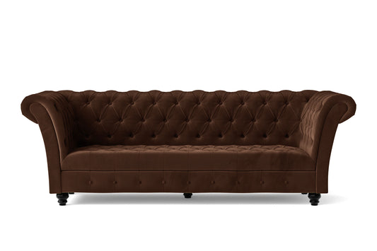 Civita 3 Seater Sofa Coffee Brown Velvet