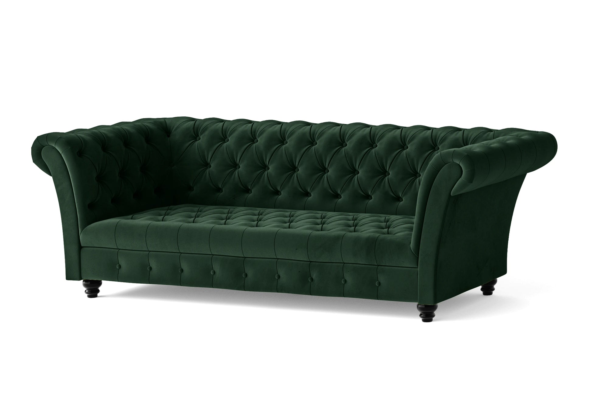 Civita 3 Seater Sofa Green Velvet