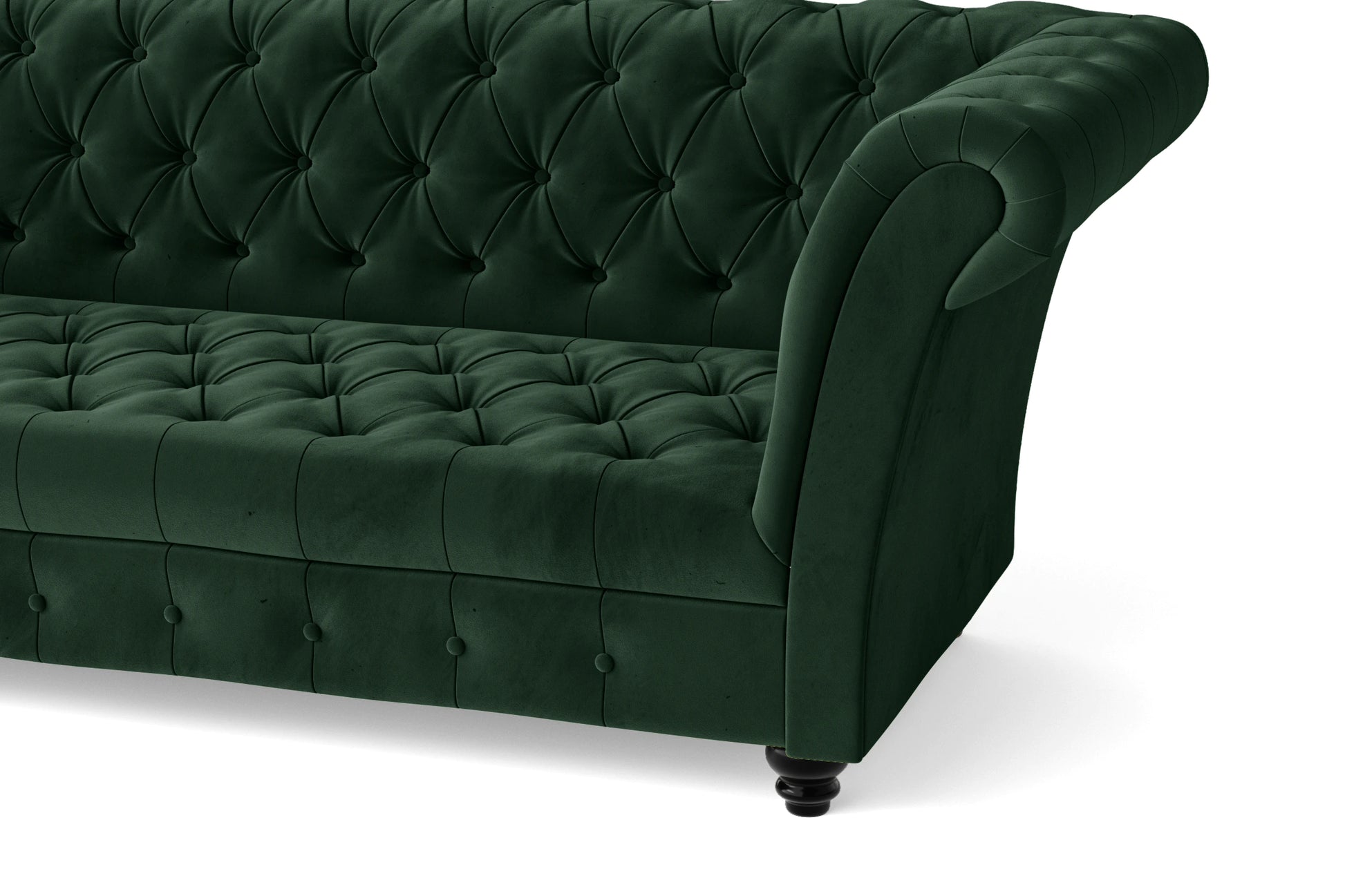 Civita 3 Seater Sofa Green Velvet