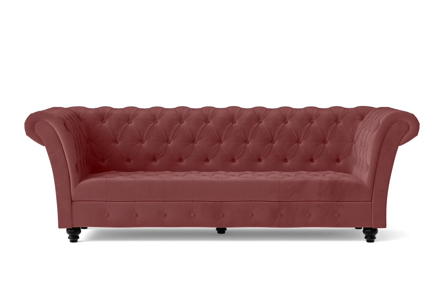 Civita 3 Seater Sofa Pink Velvet