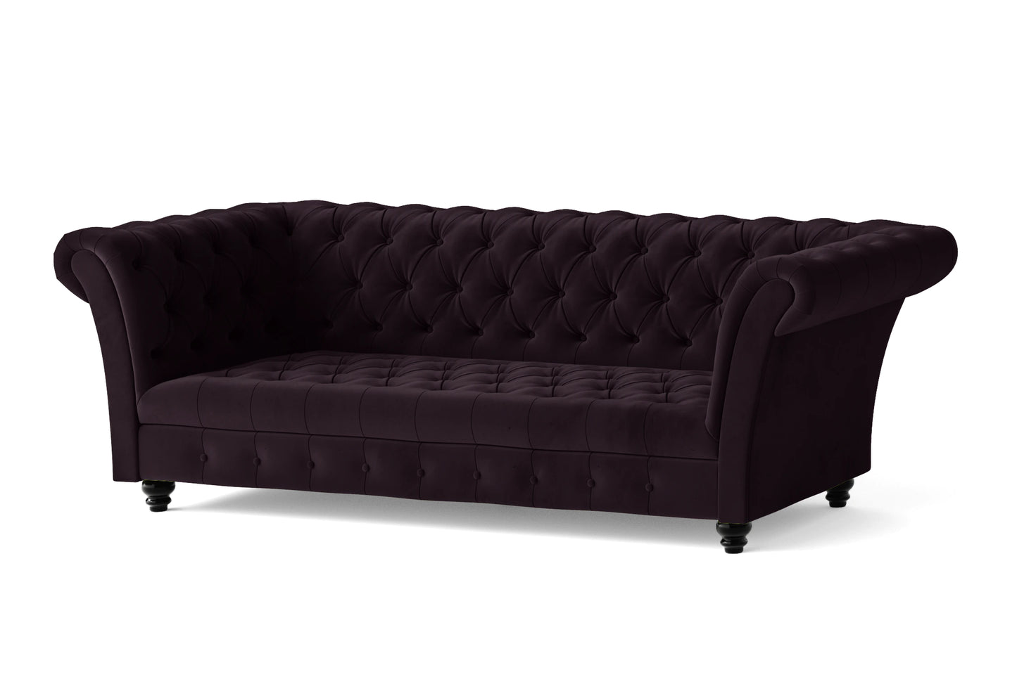 Civita 3 Seater Sofa Purple Velvet