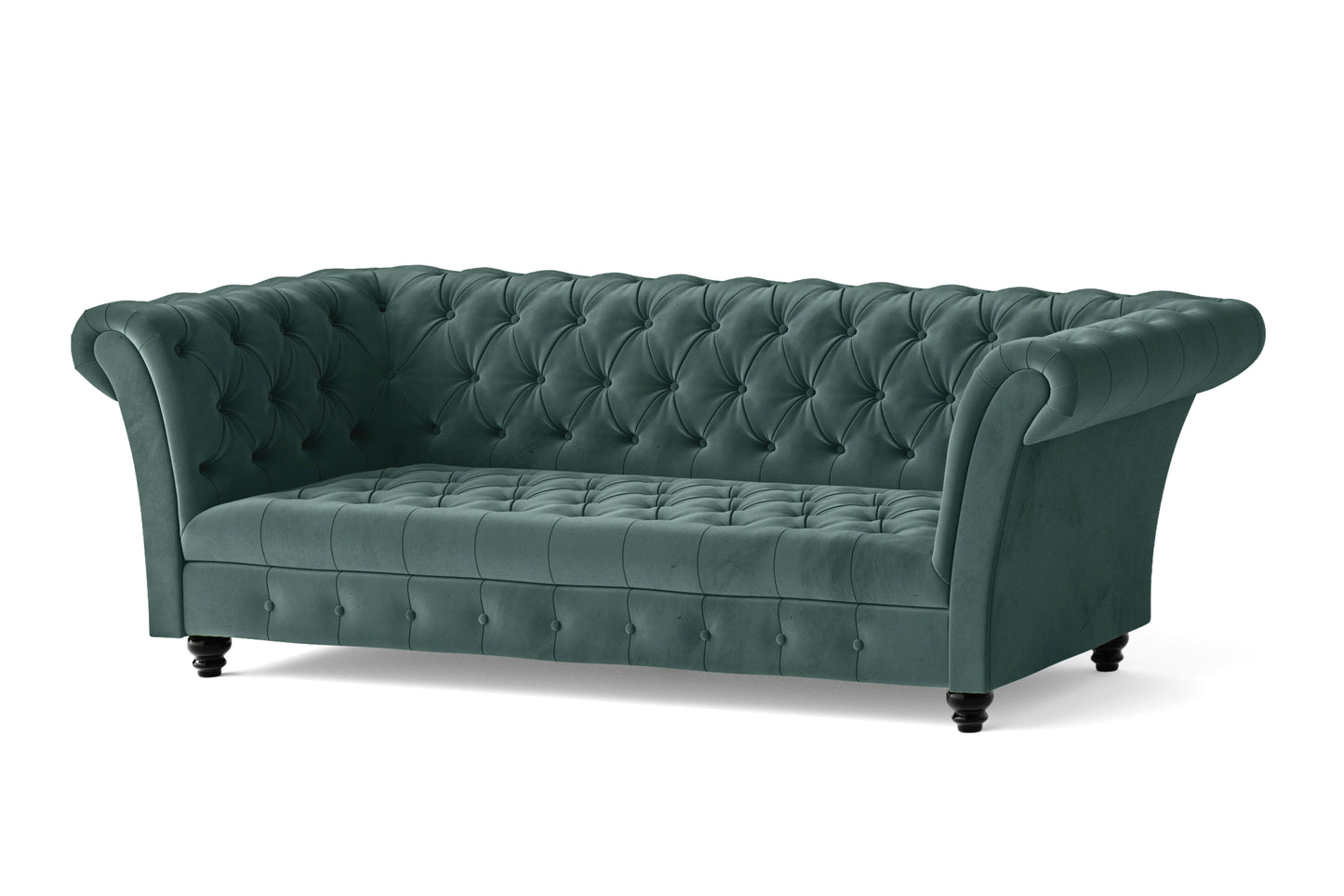 Civita 3 Seater Sofa Teal Velvet