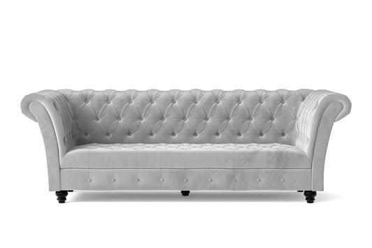 Civita 3 Seater Sofa White Velvet