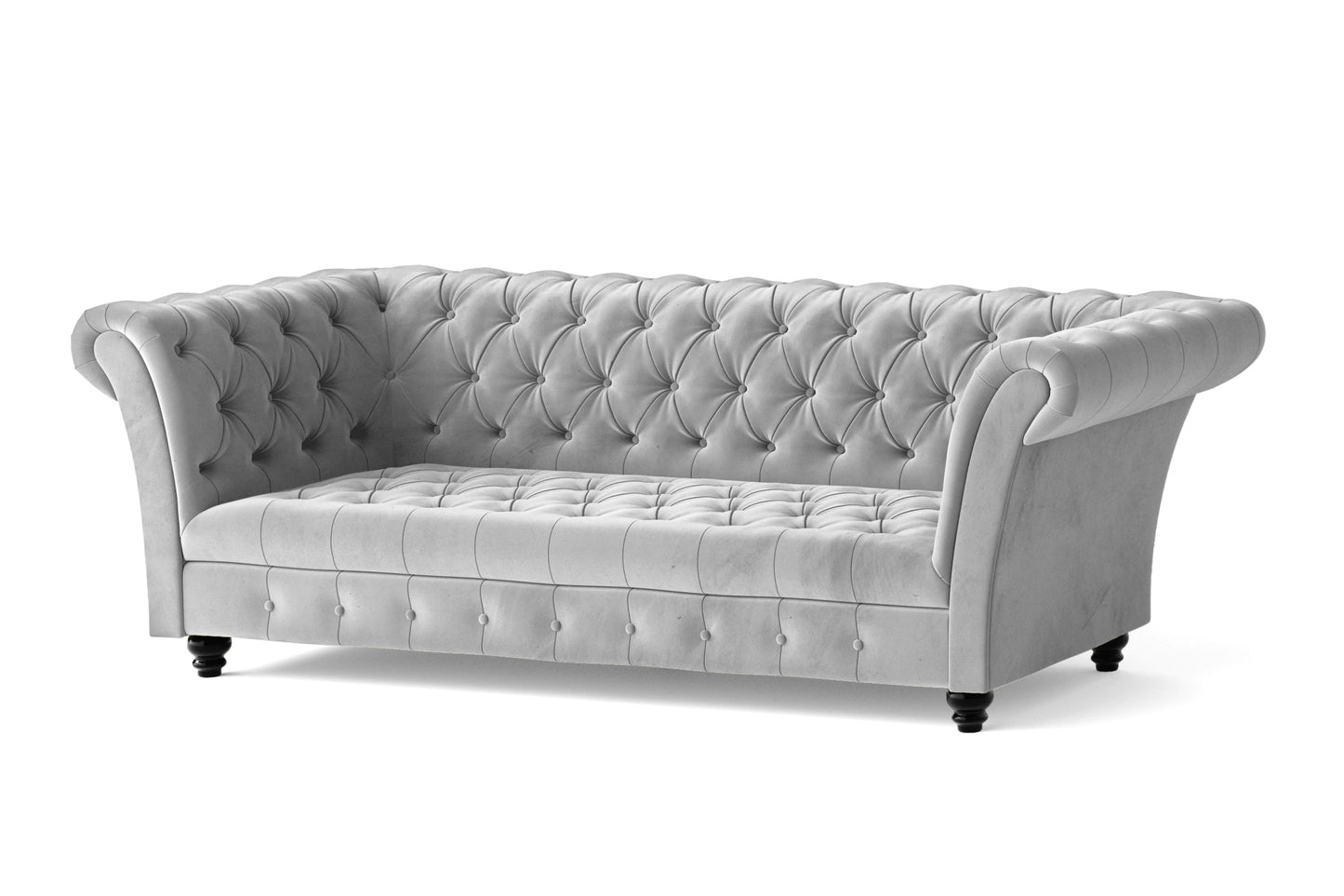 Civita 3 Seater Sofa White Velvet