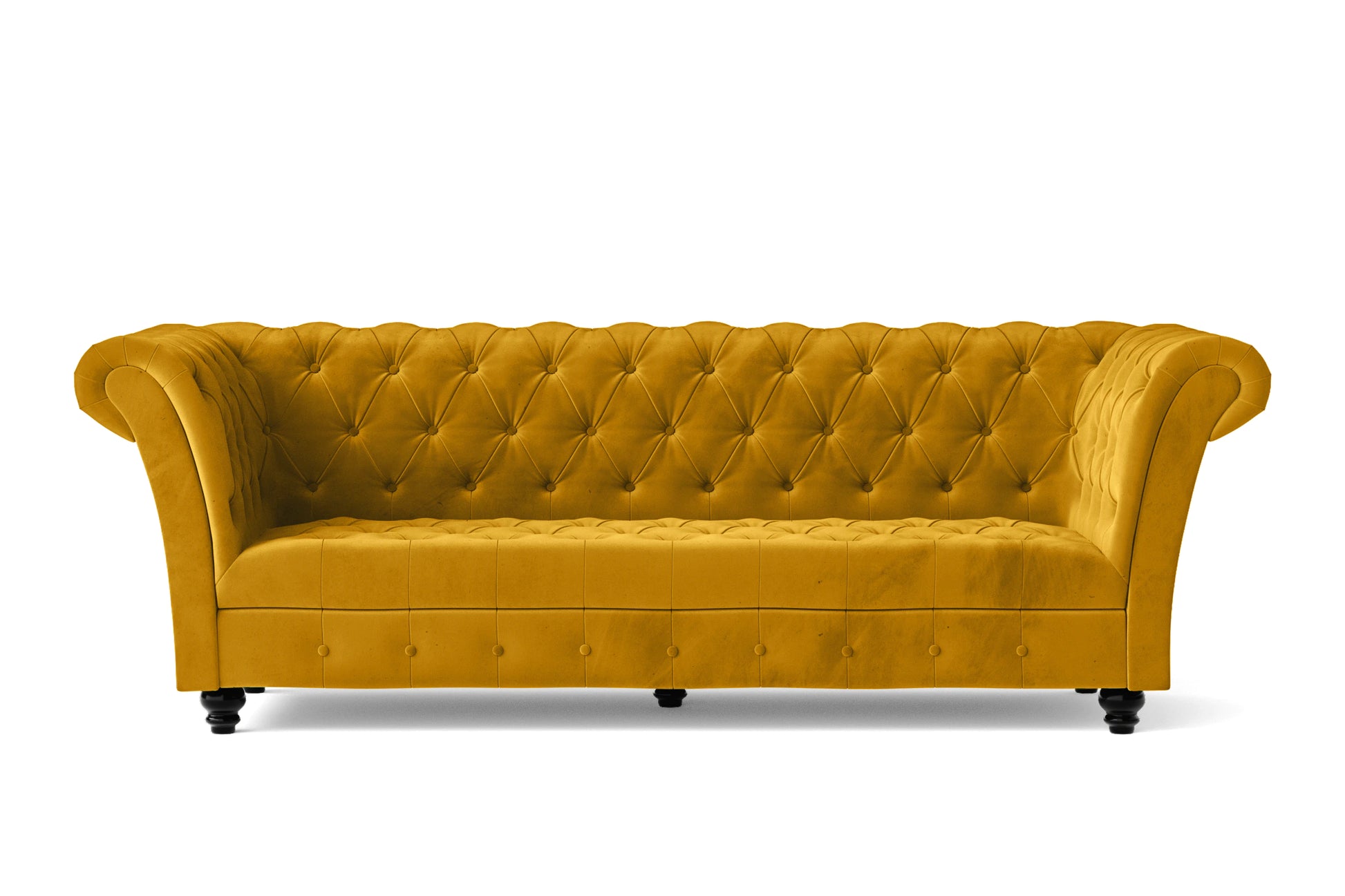 Civita 3 Seater Sofa Yellow Velvet