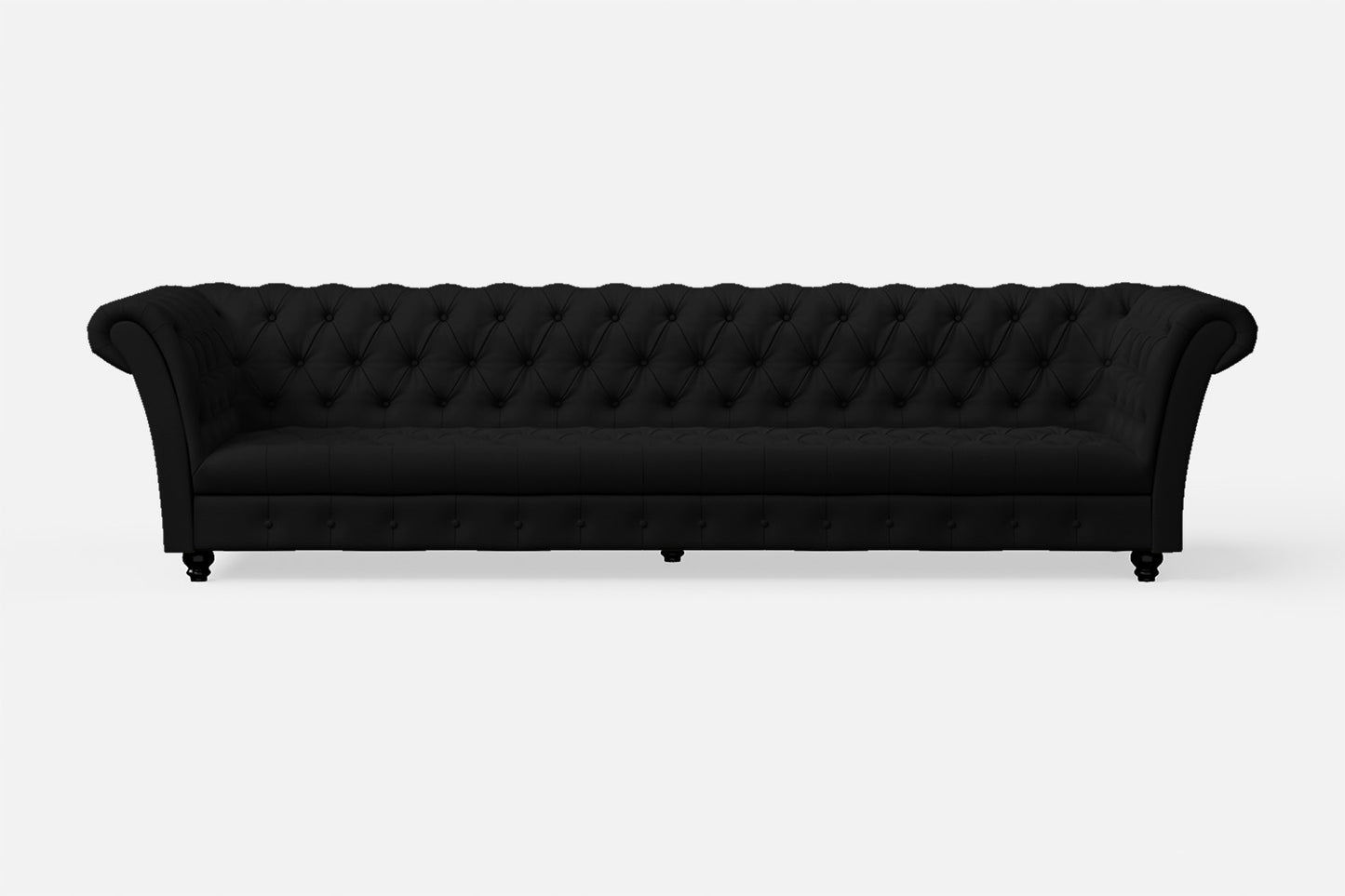 Civita 4 Seater Sofa Black Leather