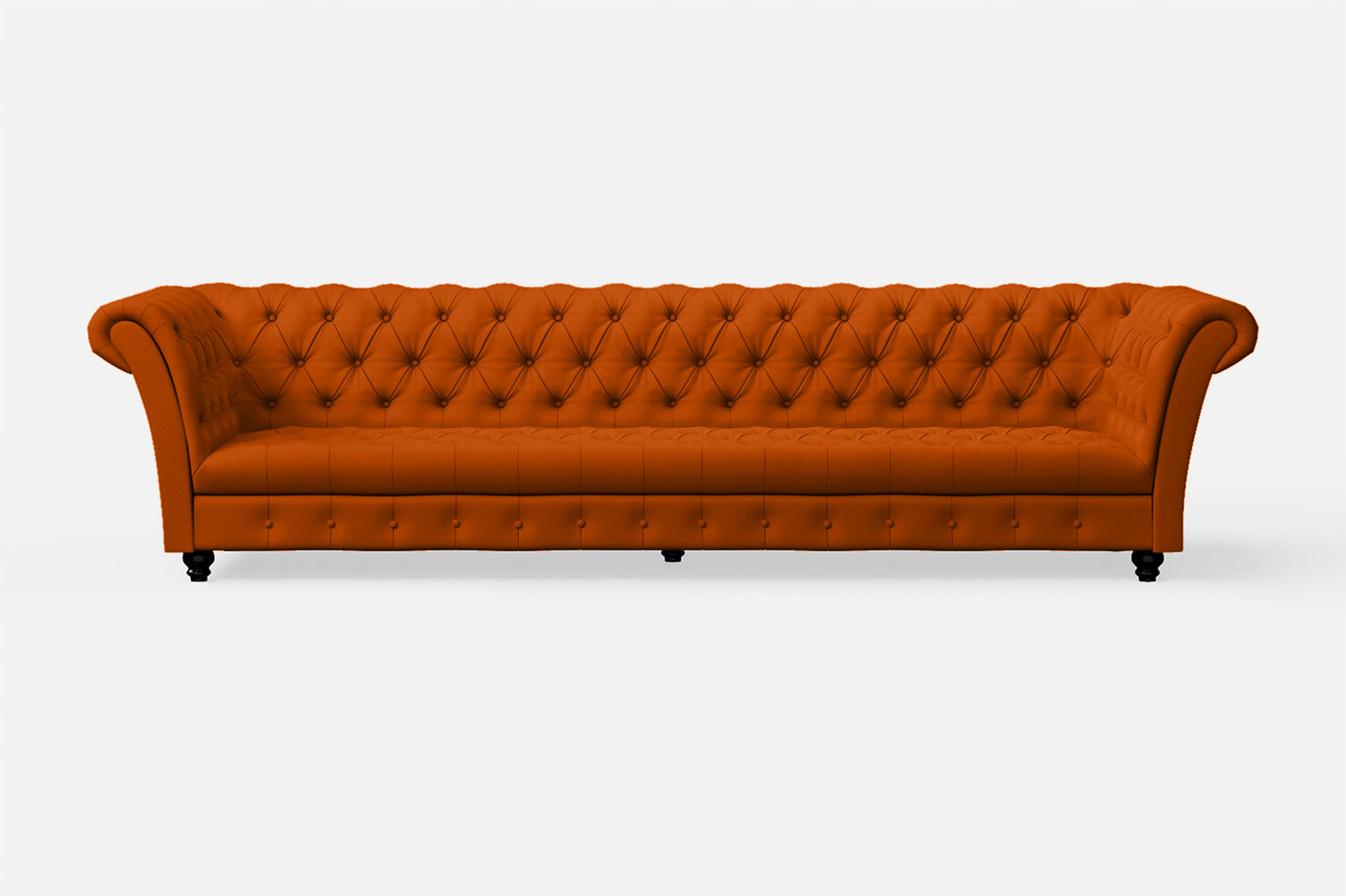 Civita 4 Seater Sofa Orange Leather