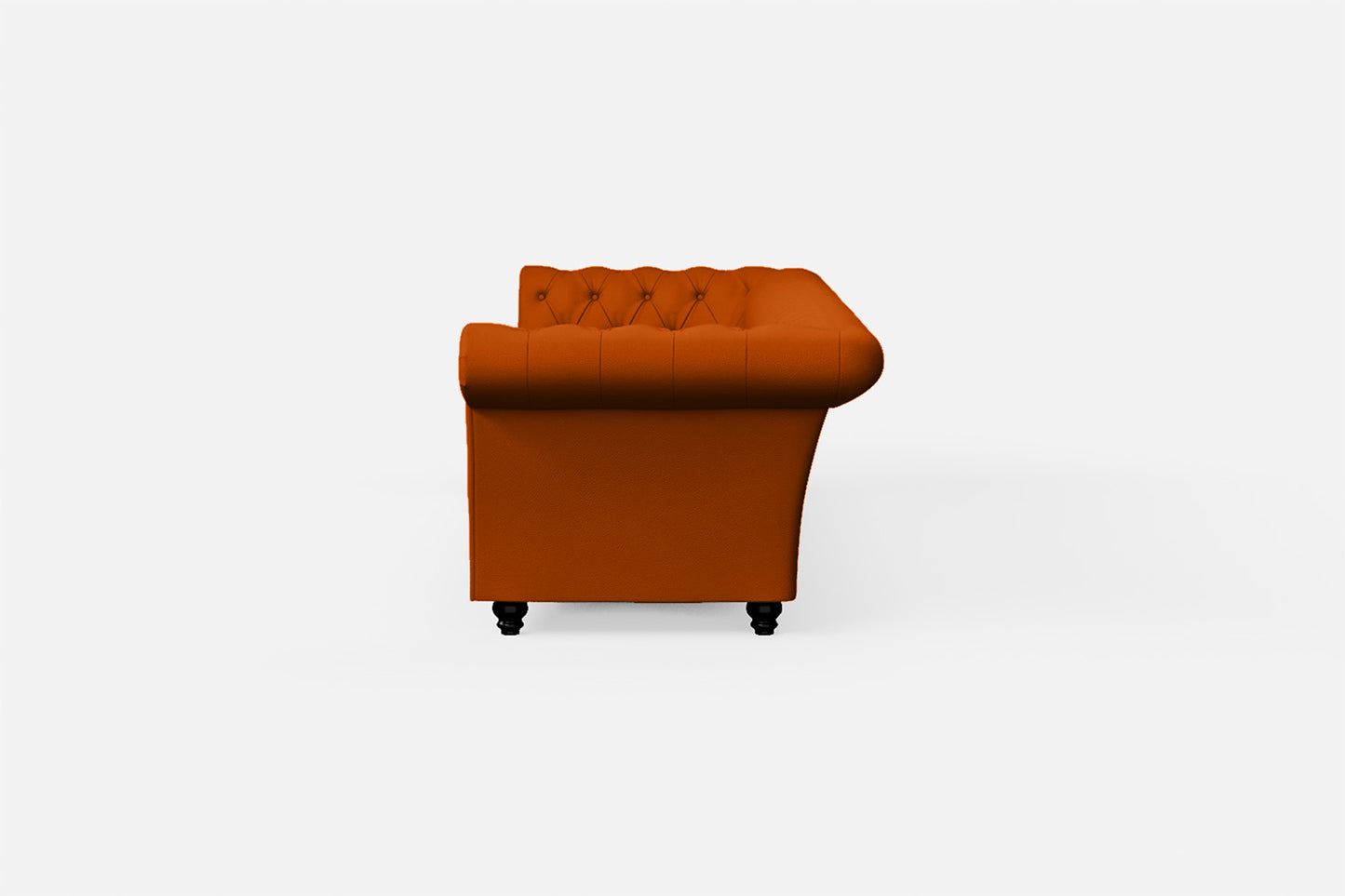 Civita 4 Seater Sofa Orange Leather