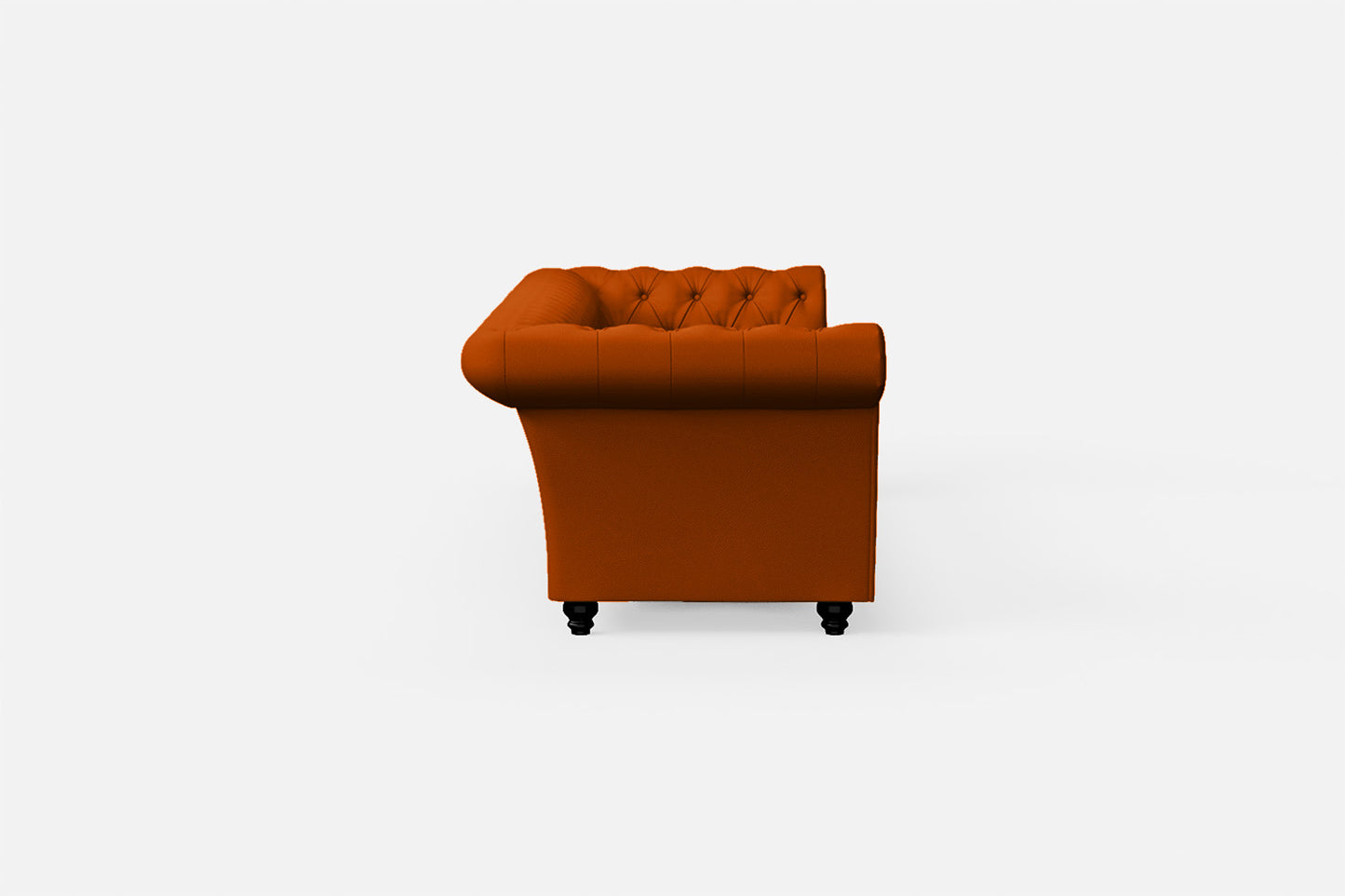 Civita 4 Seater Sofa Orange Leather