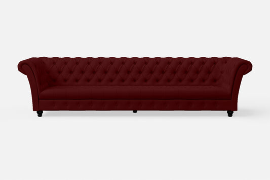 Civita 4 Seater Sofa Red Leather