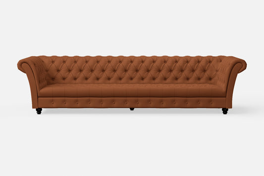 Civita 4 Seater Sofa Tan Brown Leather