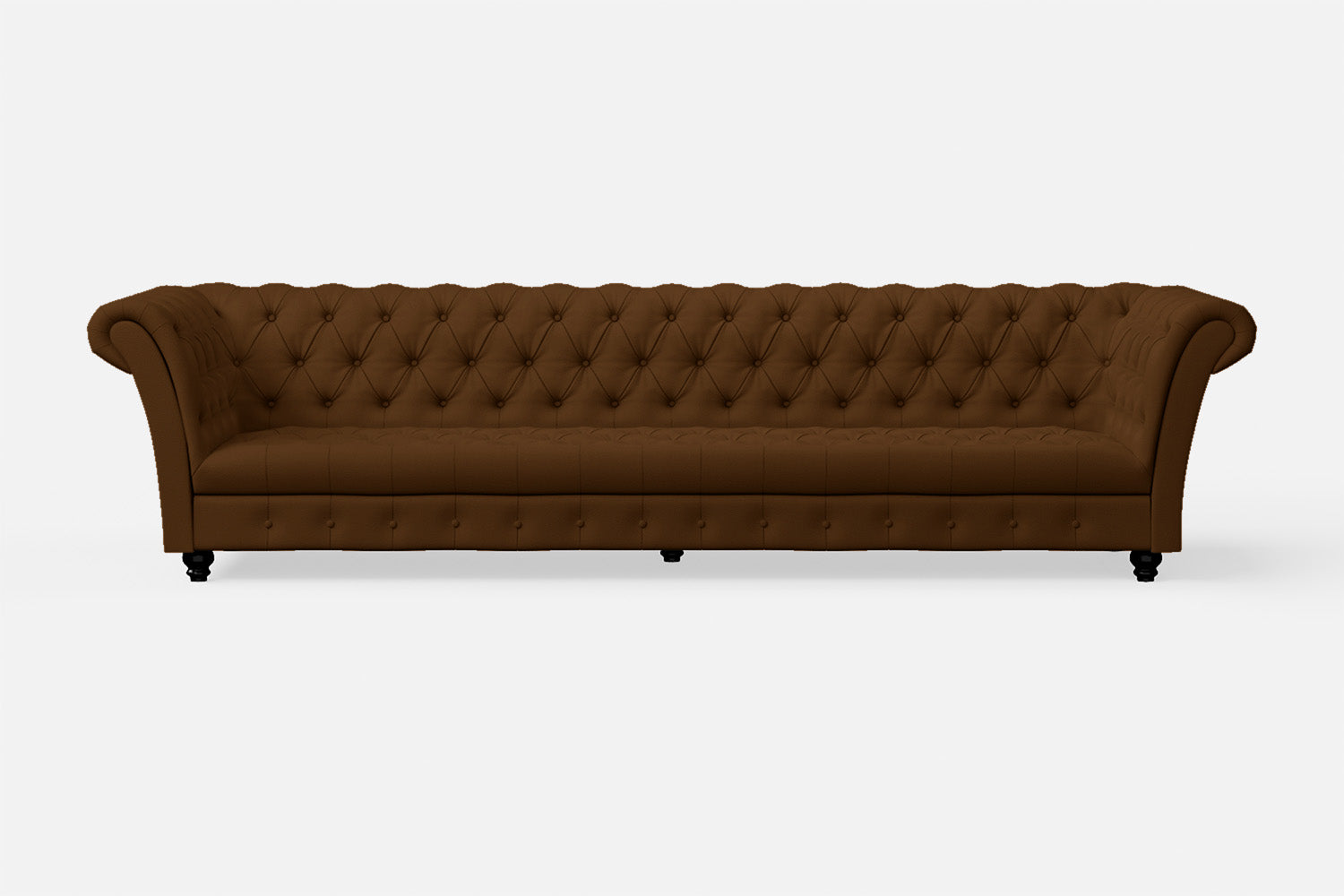 Civita 4 Seater Sofa Walnut Brown Leather