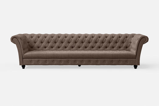 Civita 4 Seater Sofa Caramel Linen Fabric