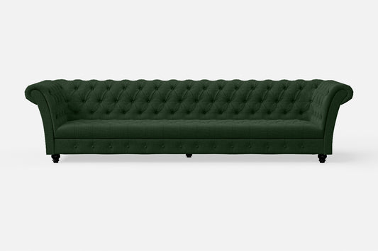 Civita 4 Seater Sofa Forest Green Linen Fabric