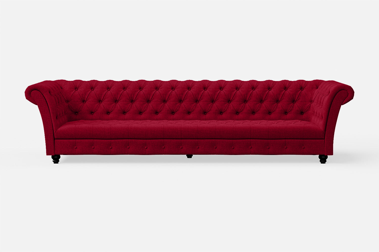 Civita 4 Seater Sofa Red Linen Fabric