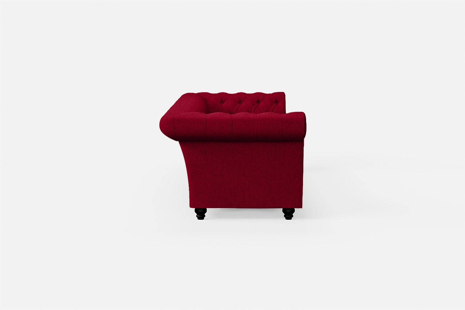 Civita 4 Seater Sofa Red Linen Fabric