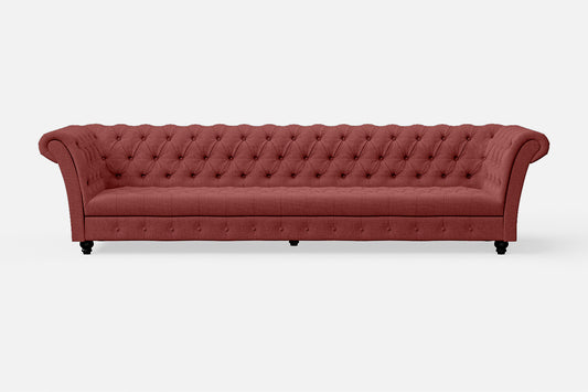 Civita 4 Seater Sofa Rose Pink Linen Fabric